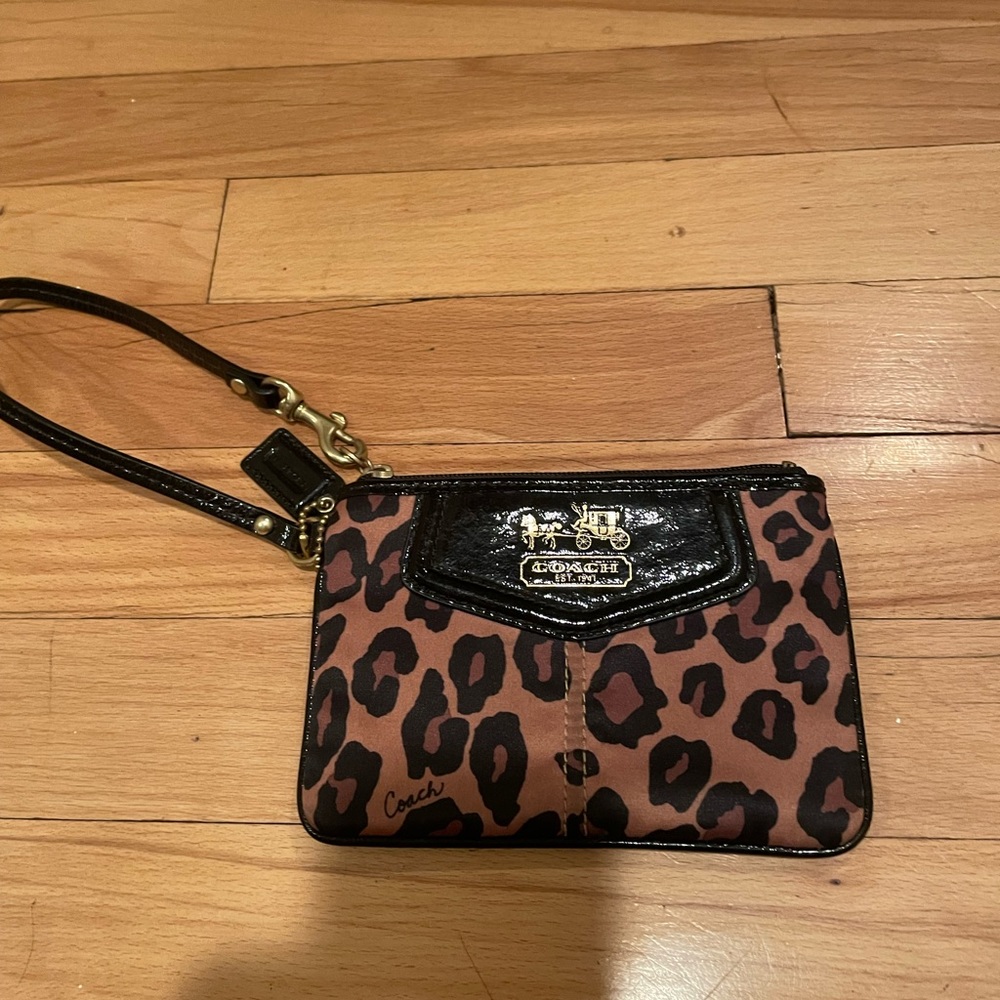 Coach Leopard Wristlet